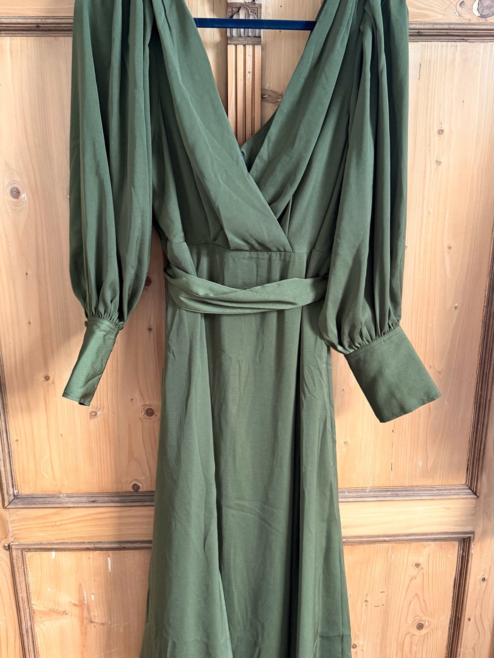 NWOT Banana Republic Factory Olive Green Long Sleeve Wrap Dress